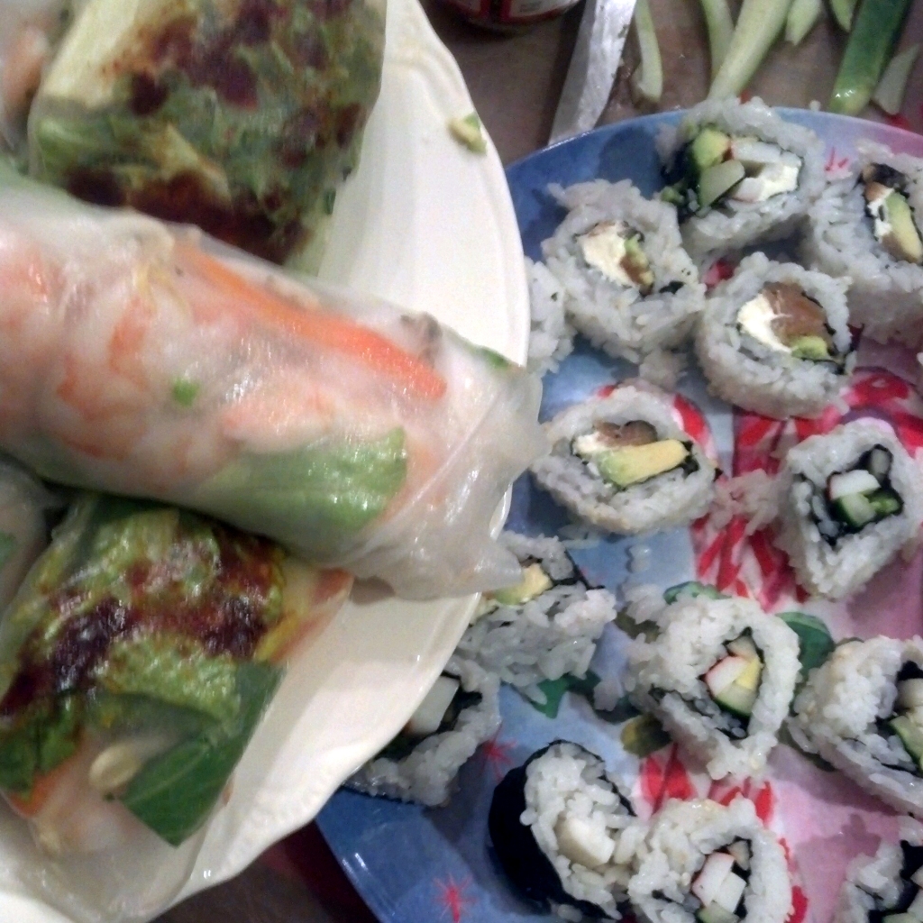 spring rolls sushi